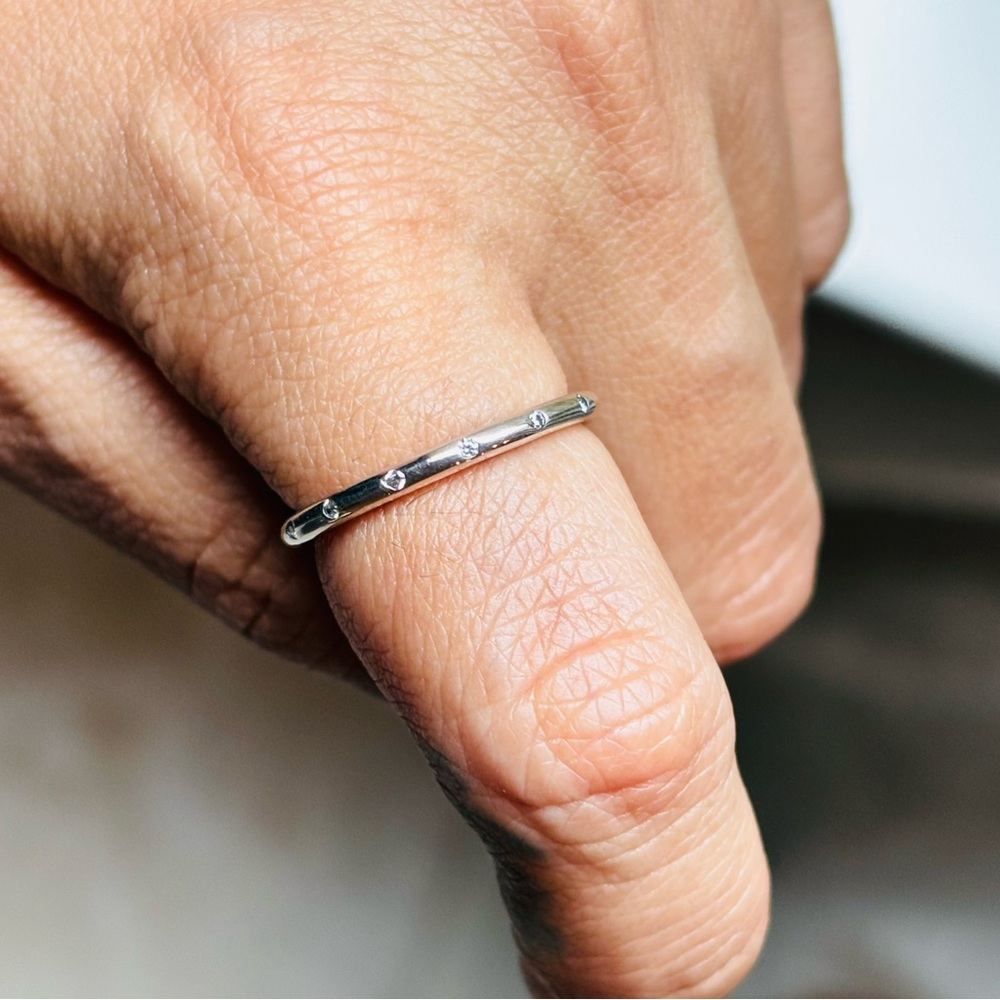 Pandora Simple Sparkling Band Stackable Ring - image 6